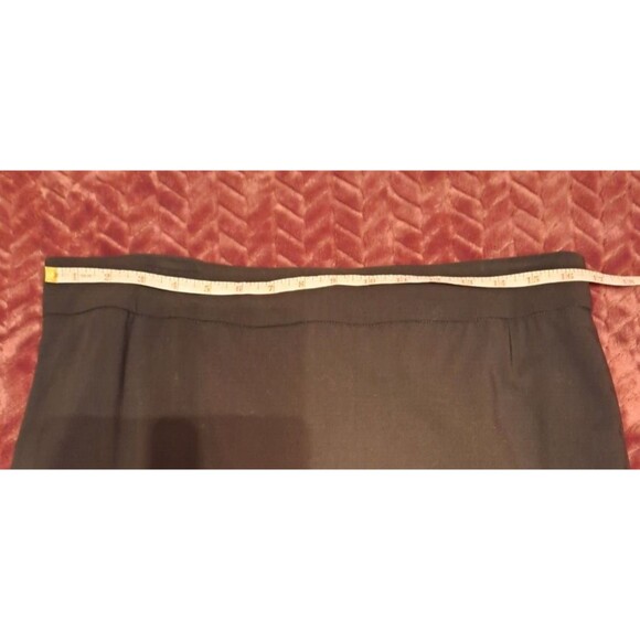Armani Collezioni Womens Black Wool Zip Back Lined Pencil Skirt Size 10 - Picture 6 of 12